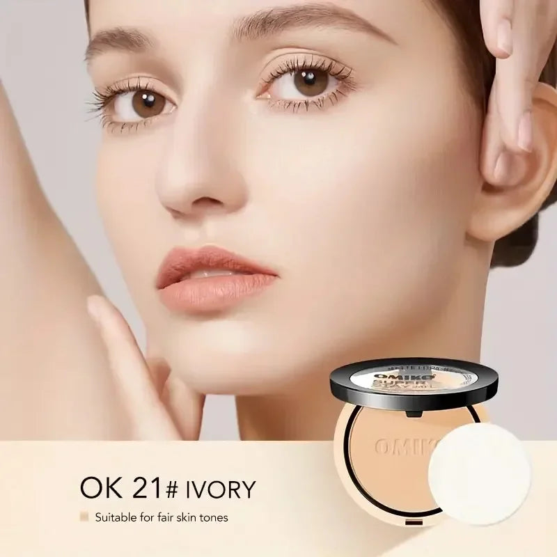SADOER 3-Color Mineral Pressed Powder – Oil Control Concealer