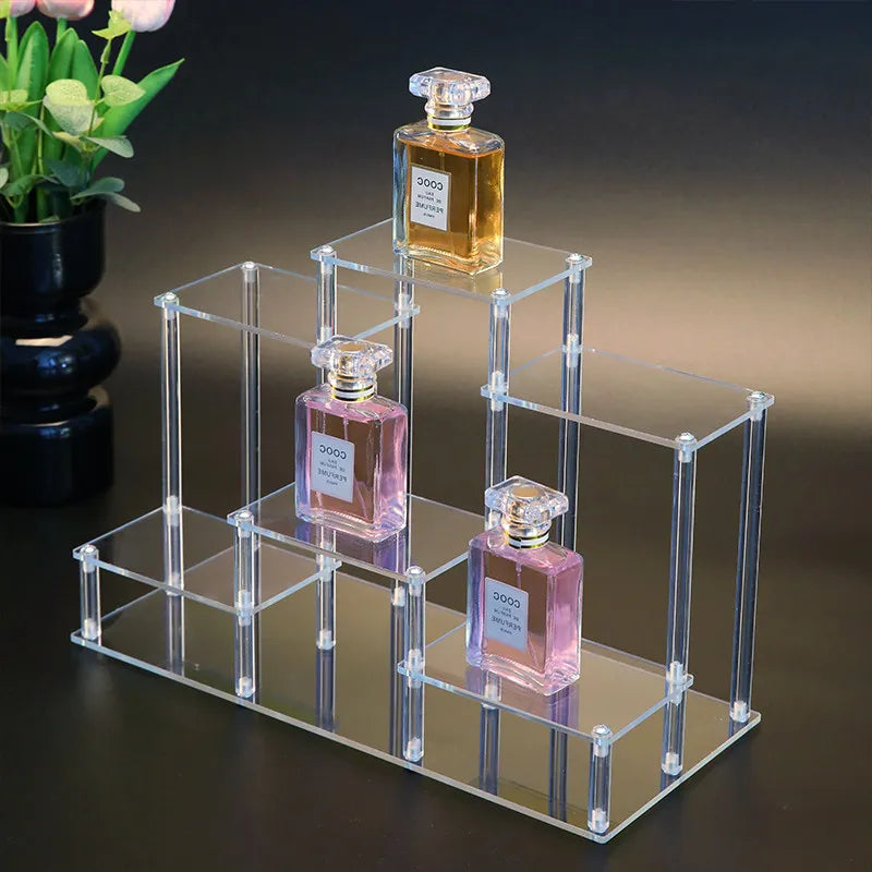 Acrylic Multi-Layer Ladder Display Stand for Collectibles