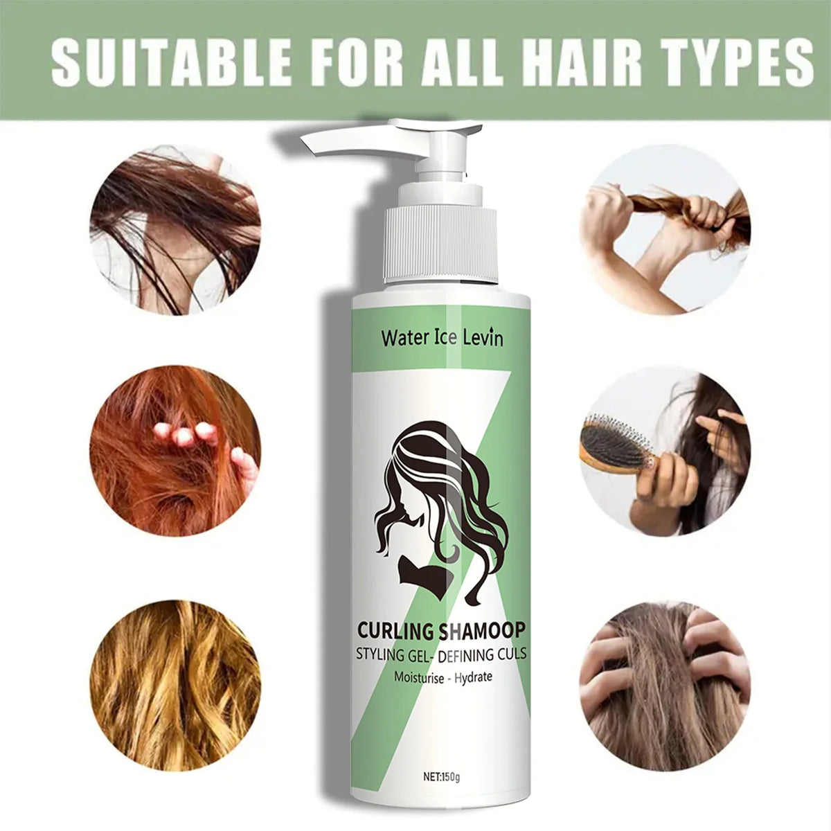 Hydrating Curl Conditioner – Keratin, Biotin & Green Tea 150g