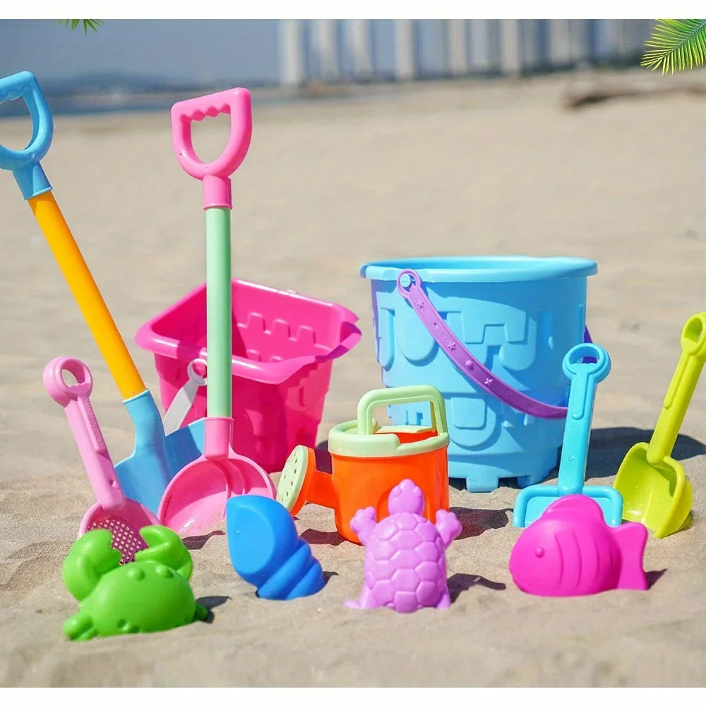 Kids Beach Toy Set | 9/13-Piece Sand Shovel, Bucket & Tools