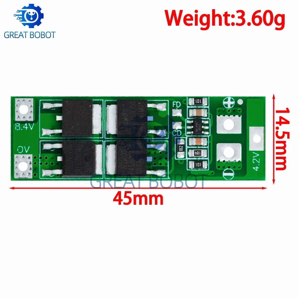 2S 20A BMS Board 7.4V 8.4V 18650 Lithium Battery Protection