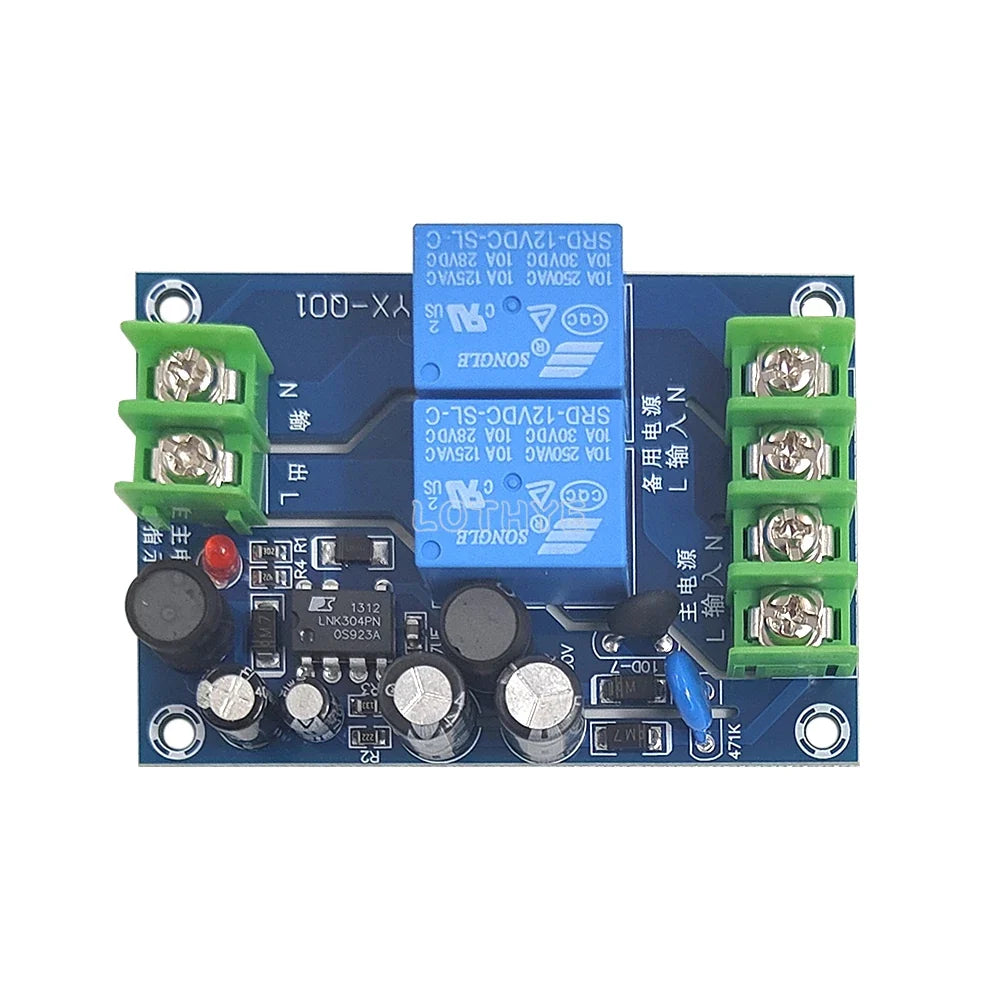 2-Channel Automatic Power Switch Module 220V 10A Dual Input