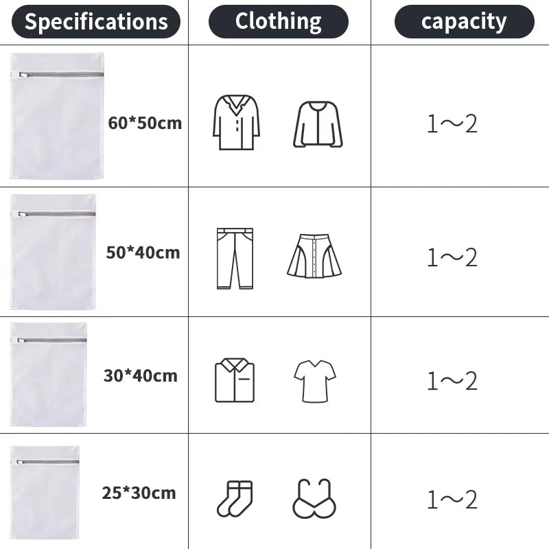 Mesh Laundry Bags 3-Pack | Sturdy Zipper for Delicates