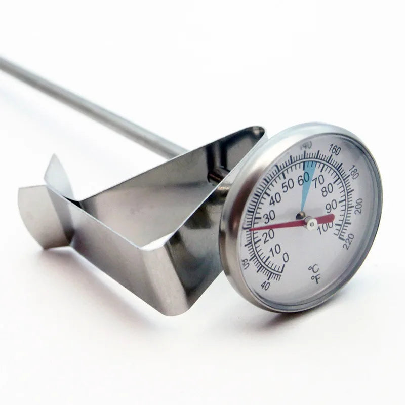 Milk Frothing Thermometer – Stainless Steel Dial 0–220°F
