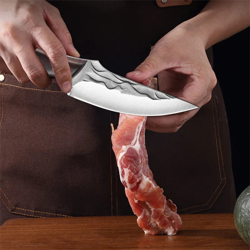 Wood Handle Full Tang Boning Knife – Stainless Steel Chef Knife