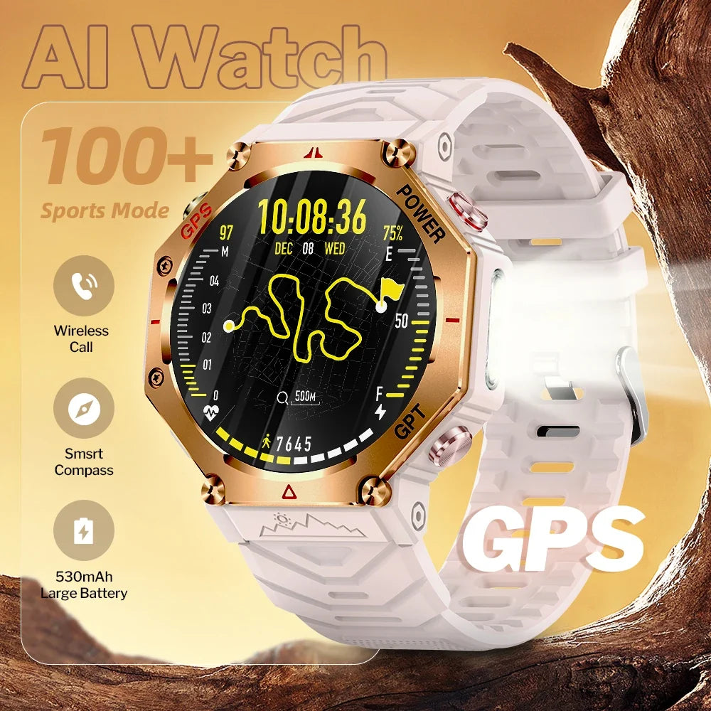 KC91 AI Smart Watch | GPS, Bluetooth Call, IP68, Heart Rate
