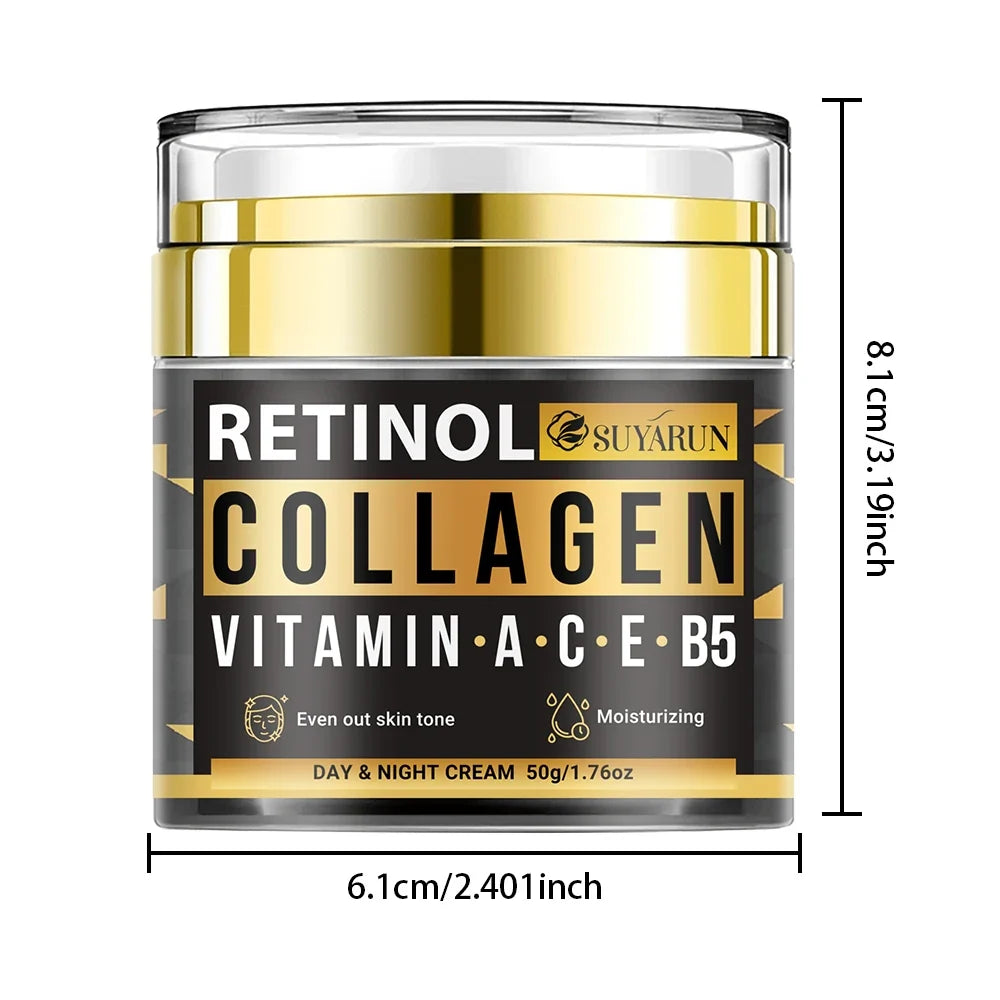 SUYARUN Collagen Retinol Face Cream – Vitamin C&E Moisturizer