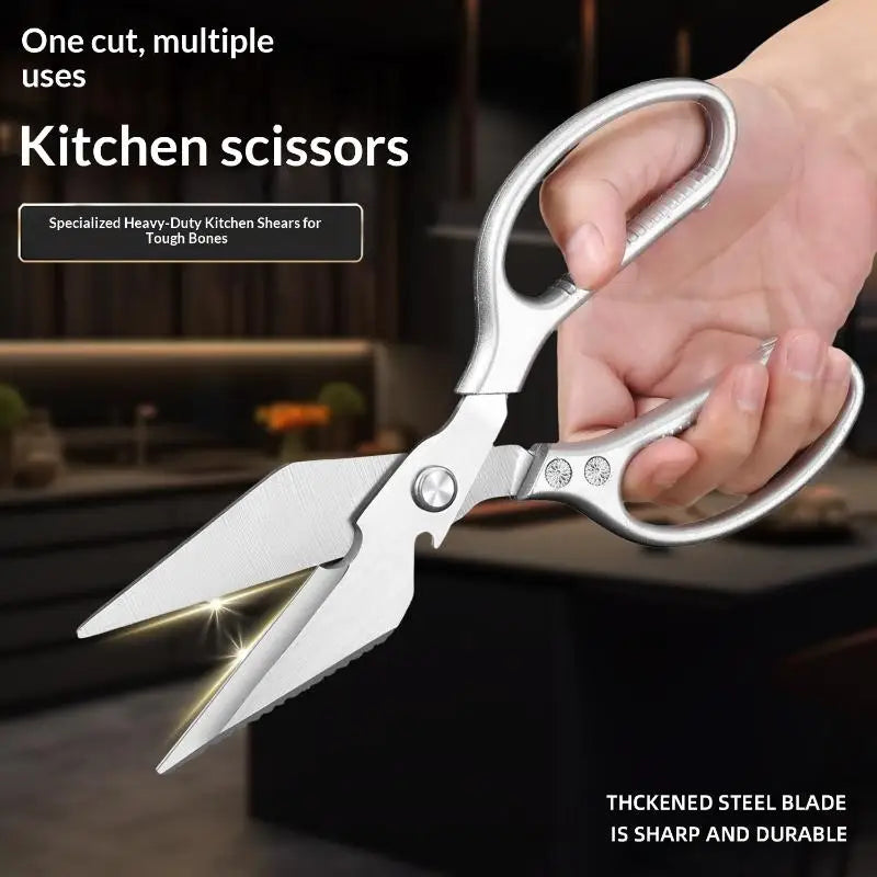 Kitchen Scissors Sharp Thickened Stainless Steel Blades Nonslip