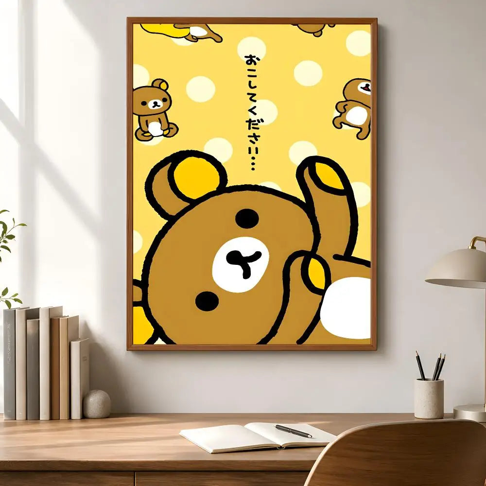 Rilakkuma Waterproof Wall Stickers – Cartoon Home Décor & Gifts