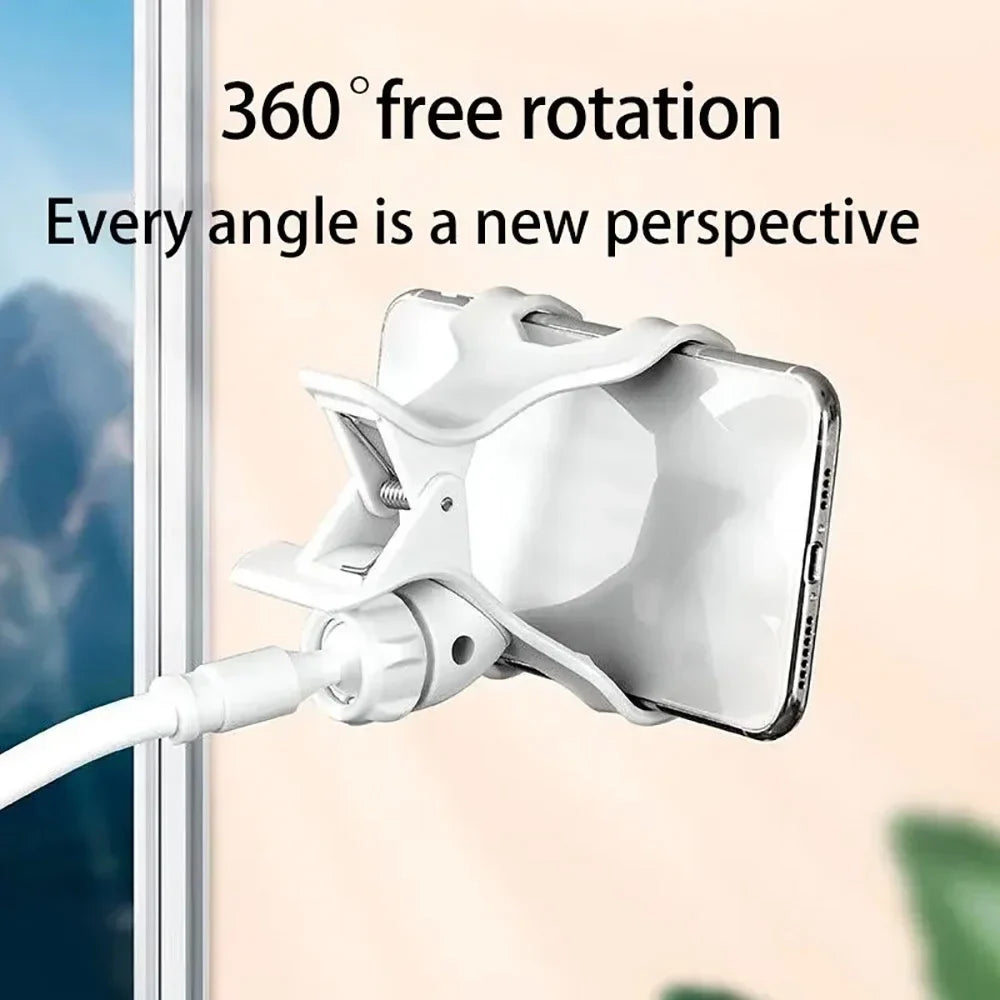 Flexible Gooseneck Phone Holder | Long Arm Bedside Clamp Mount
