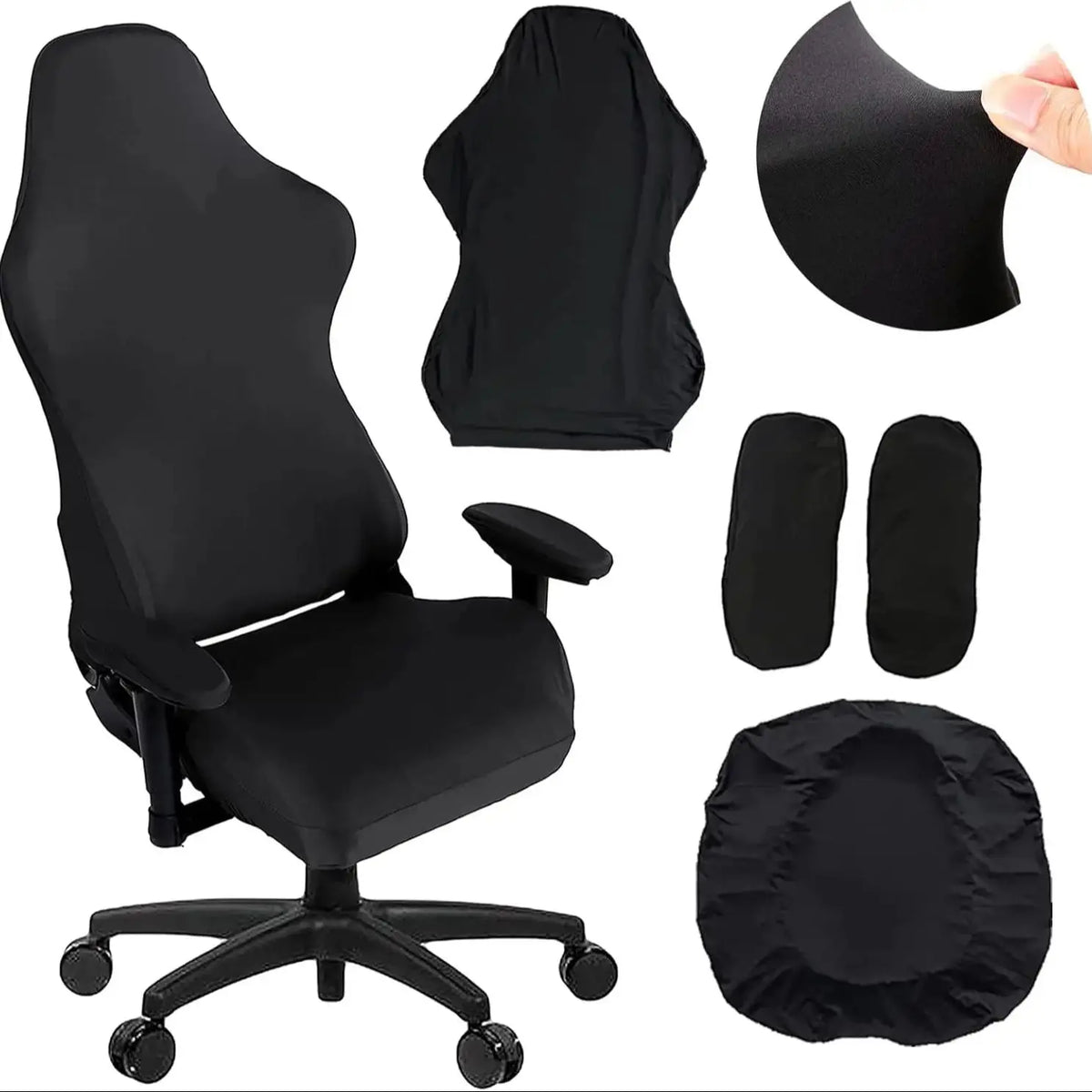 Gaming Chair Cover Set 4pc – Seat, Back & Armrest Covers