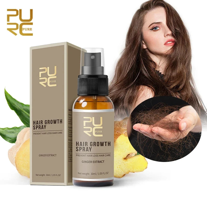 PURC Ginger Hair Growth Spray & Oil Set – Root Strengthening