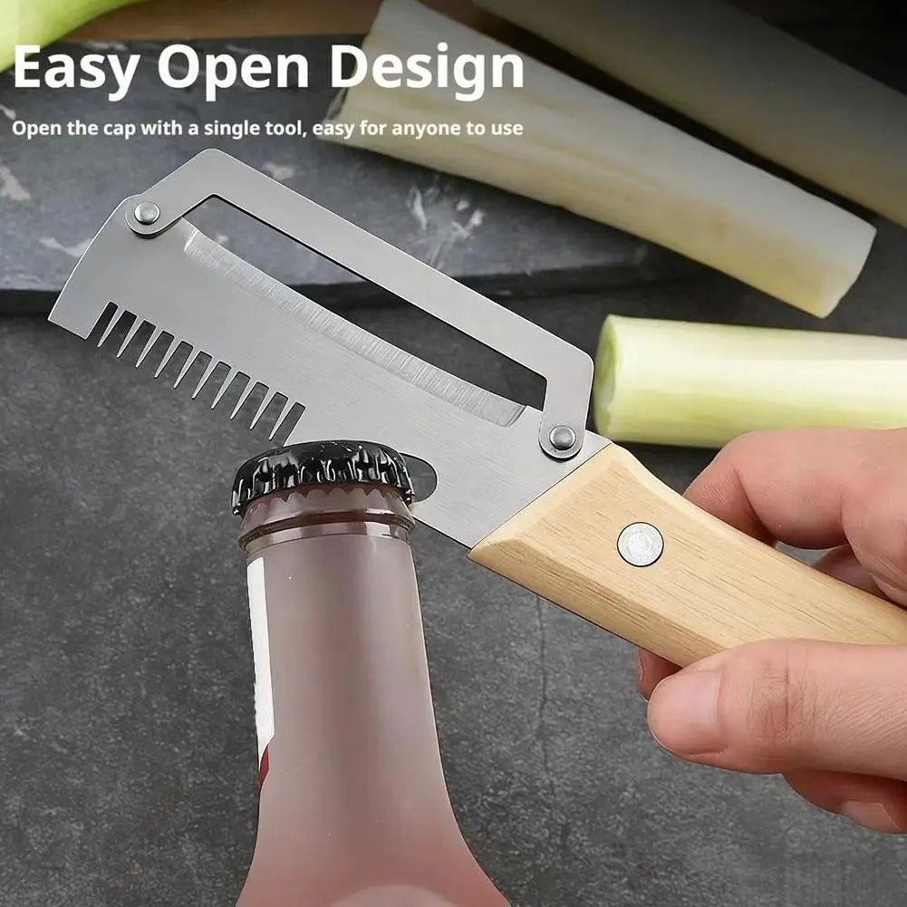 3-in-1 Kitchen Peeler – Stainless Steel, Shredder & Bottle Opener