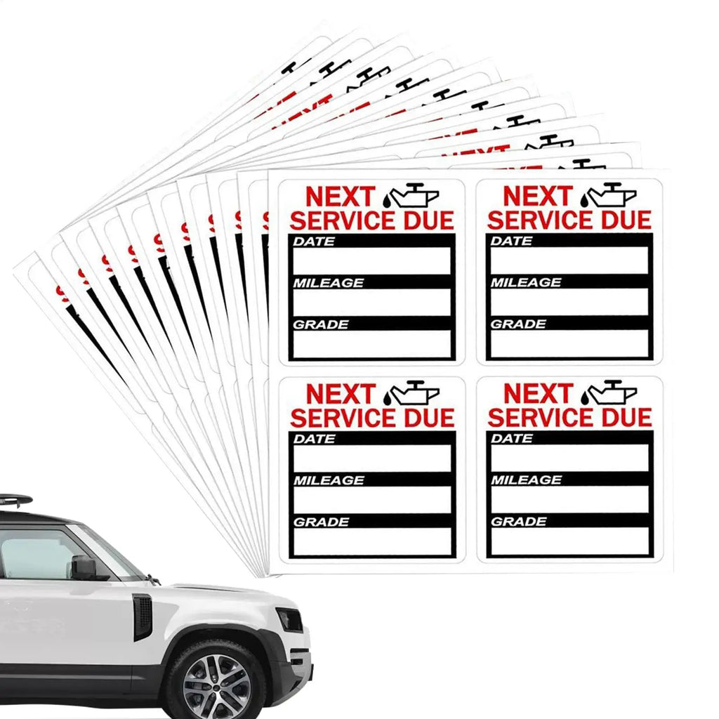 40-Pack Oil Change Reminder Stickers for Windshield | 2x2 In