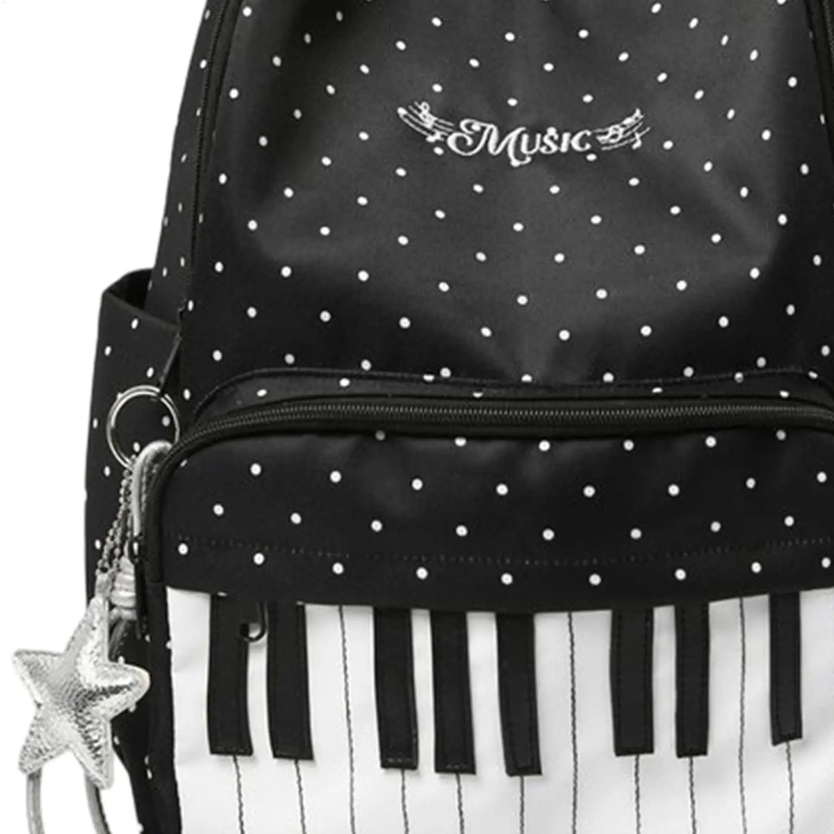 Piano Print Travel Backpack – Lightweight Laptop Bookbag