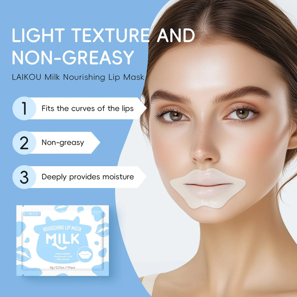 LAIKOU Milk Collagen Lip Mask – Hydrating & Line Repair