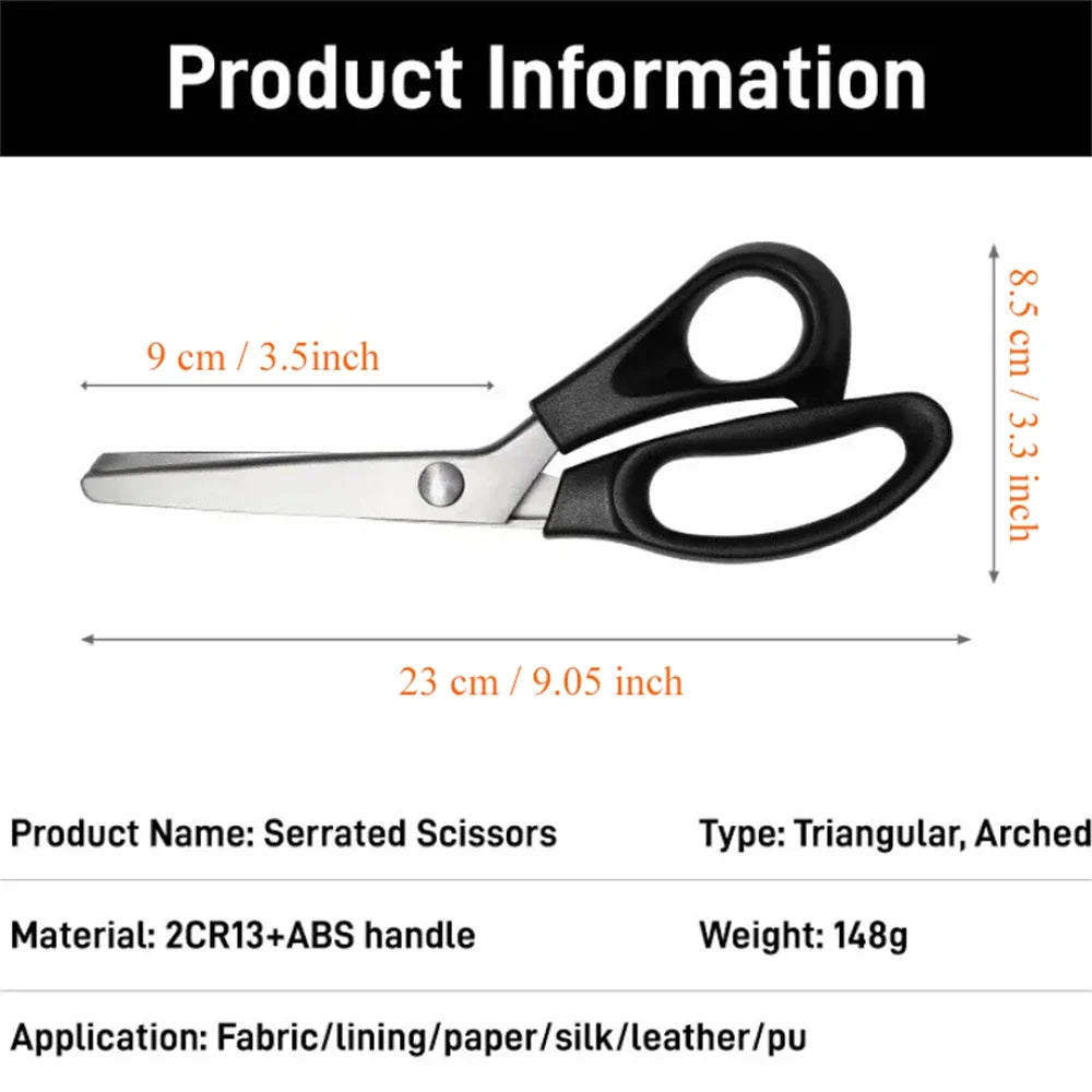 Zigzag Pinking Shears – Stainless Steel Fabric & Lace Scissors