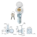 Zinc Alloy Cam Lock with Key – Cabinet & Mailbox Lock