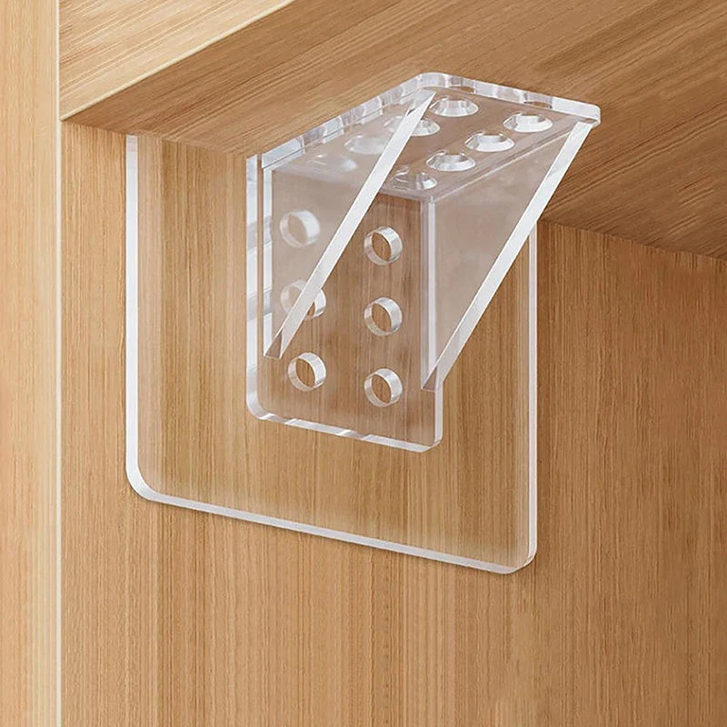 4-Pack Adhesive Shelf Support Pegs – No-Drill Cabinet Clips