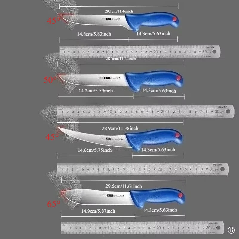 Ultra-Sharp Curved Boning Knife – Stainless Steel Butcher Blade