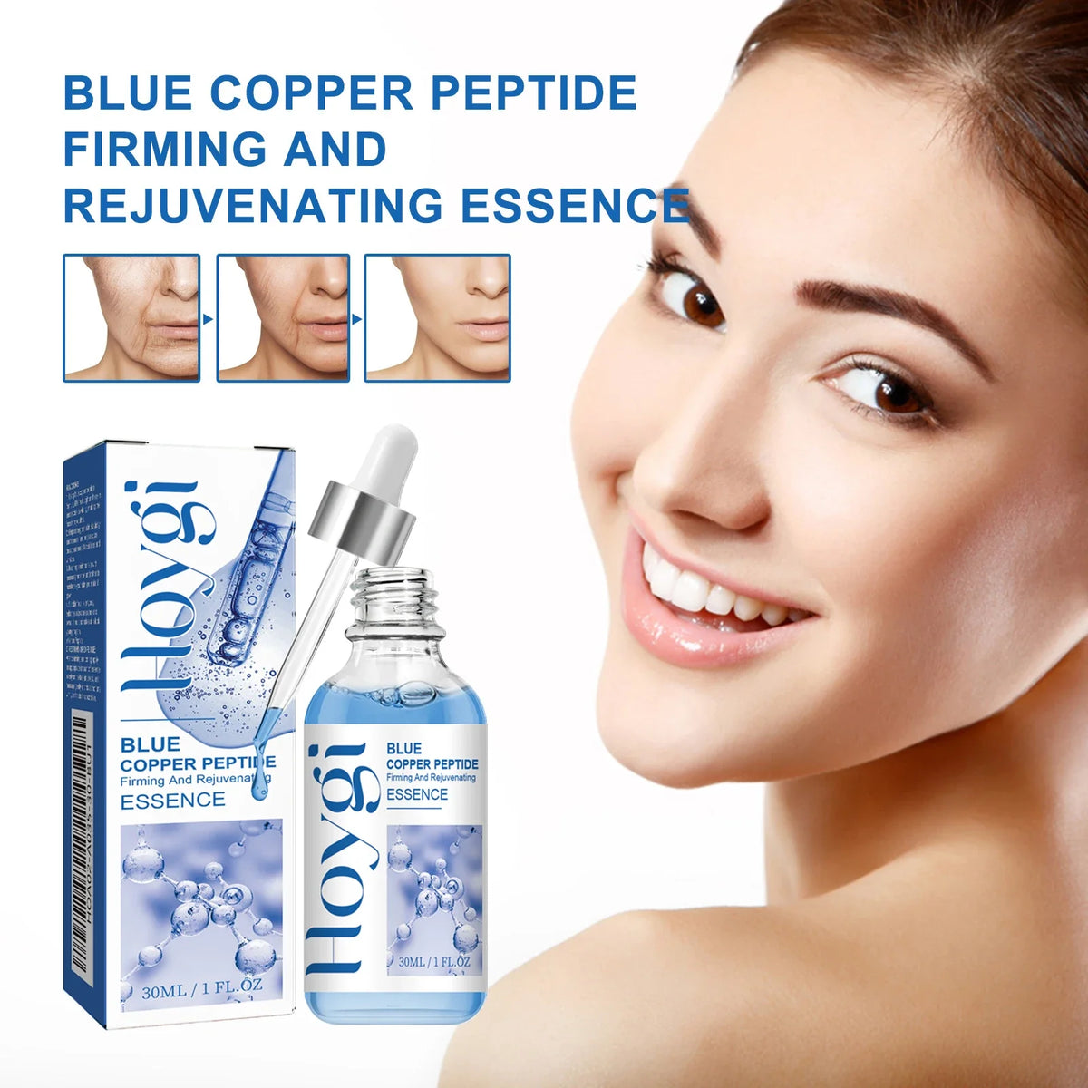 Blue Copper Peptide Anti-Aging Serum | Firm, Lift & Brighten