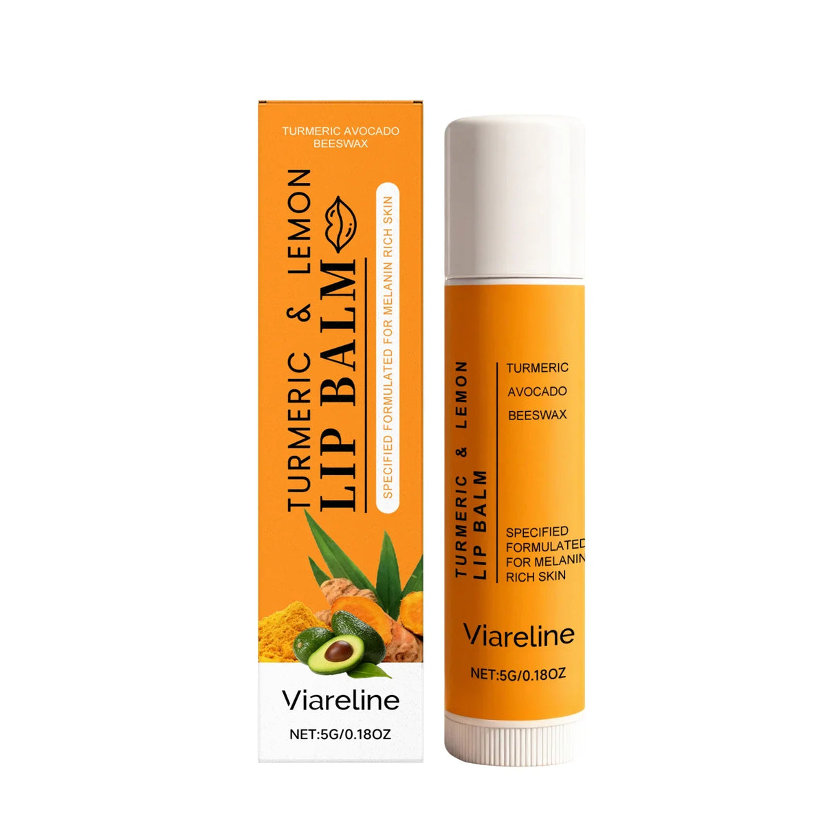 Viareline Turmeric Lemon Lip Balm – Hydrating & Brightening 5g