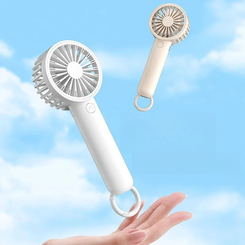 URGGU USB Mini Fan 1200mAh – 3-Speed Handheld & Carabiner Clip