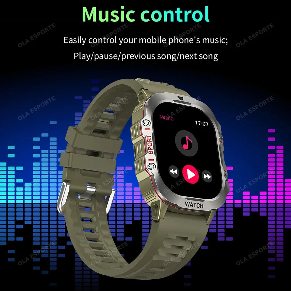 Rugged Military Smart Watch Flashlight Sport Men Women Inifnite