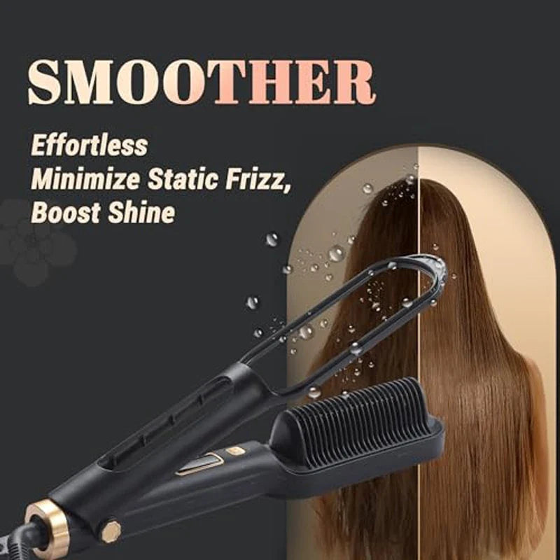 Ceramic Hair Straightening Brush | Multi-Temp Styling Tool