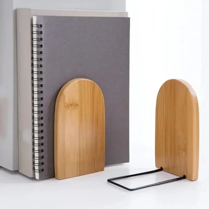 Wood Desktop Bookend Holder – Simple Style Desk Organizer
