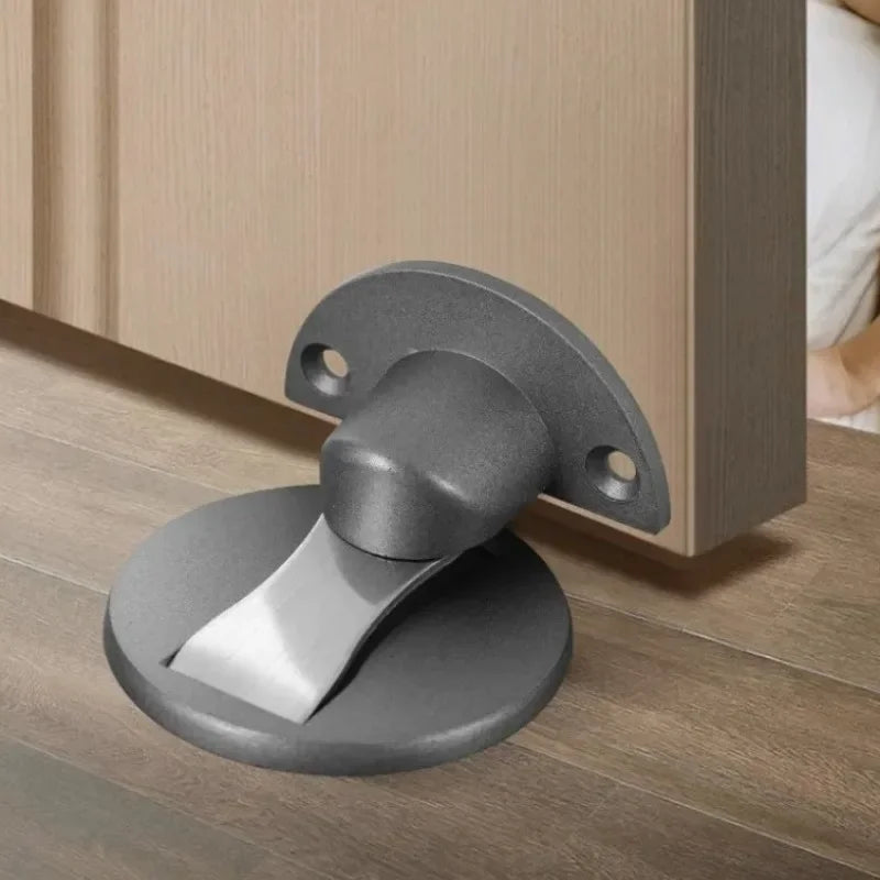 Magnetic Self-Locking Door Stopper – Punch-Free Stainless Steel