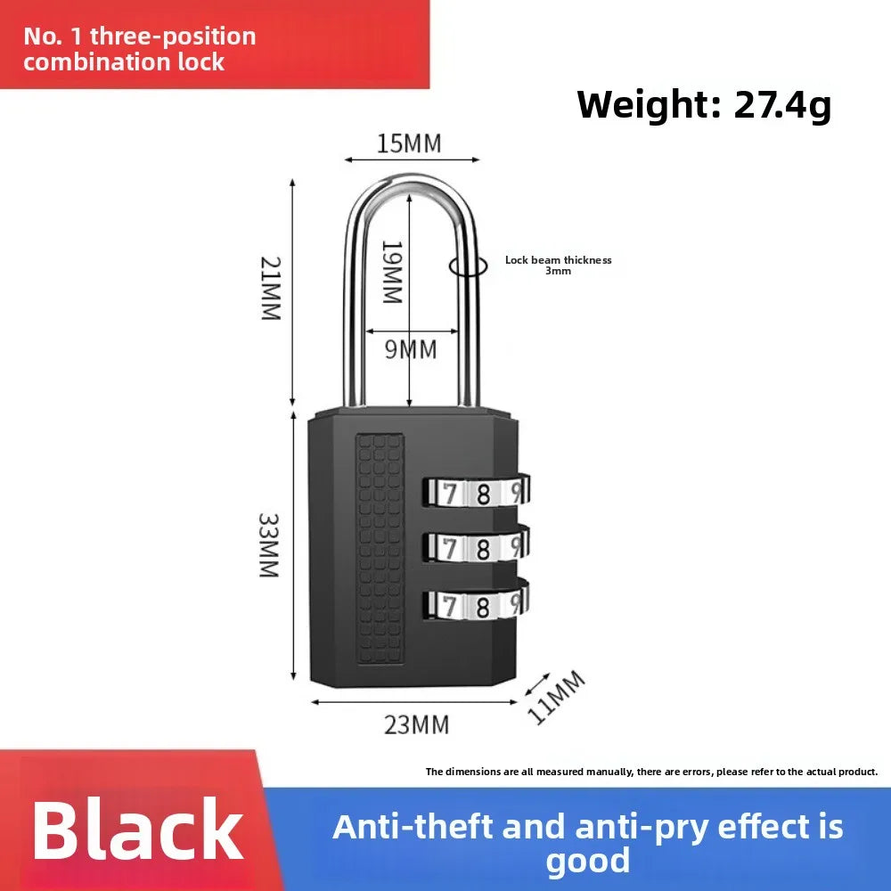 Mini 4-Dial Resettable Combination Padlock | Travel & Gym