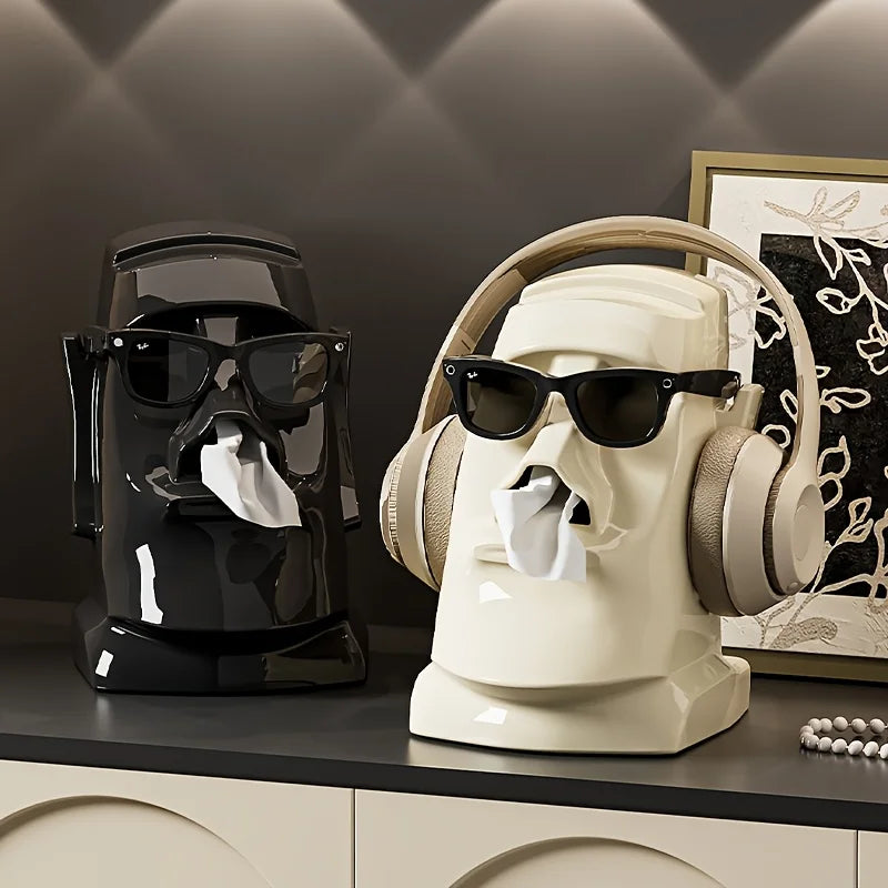 Household Tissue Box Creative Stone Figure Paper Towel Living Room