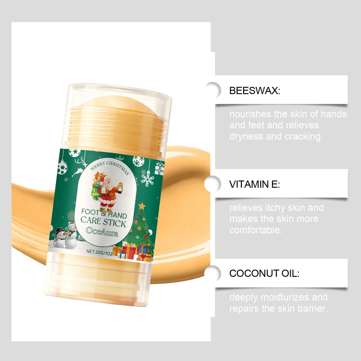 OceAura Urea Foot & Hand Balm Stick – Dry Cracked Heel Care