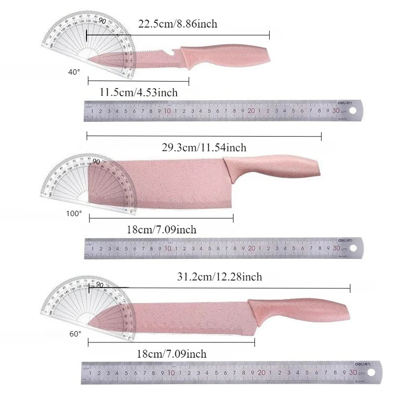 Pink Multi-Purpose Kitchen Knife – Sharp 18cm Stainless Steel