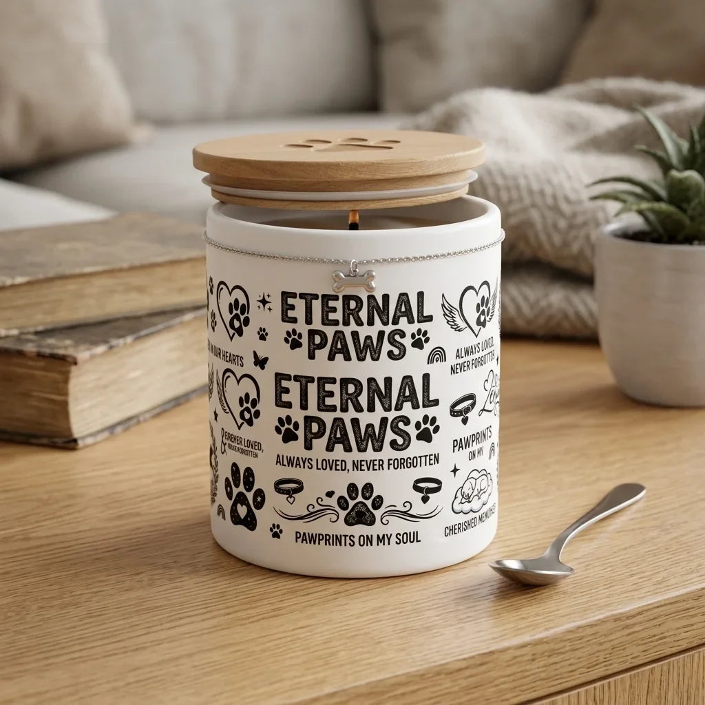 Pet Memorial UV Transfer Stickers | Paw Print Waterproof Decals
