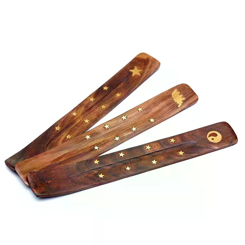 Natural Wood Incense Stick Holder & Ash Catcher | Home Décor