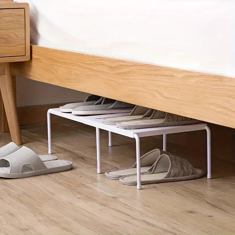 Multi-Layer Foldable Plastic Shoe Rack | Space-Saving Organizer