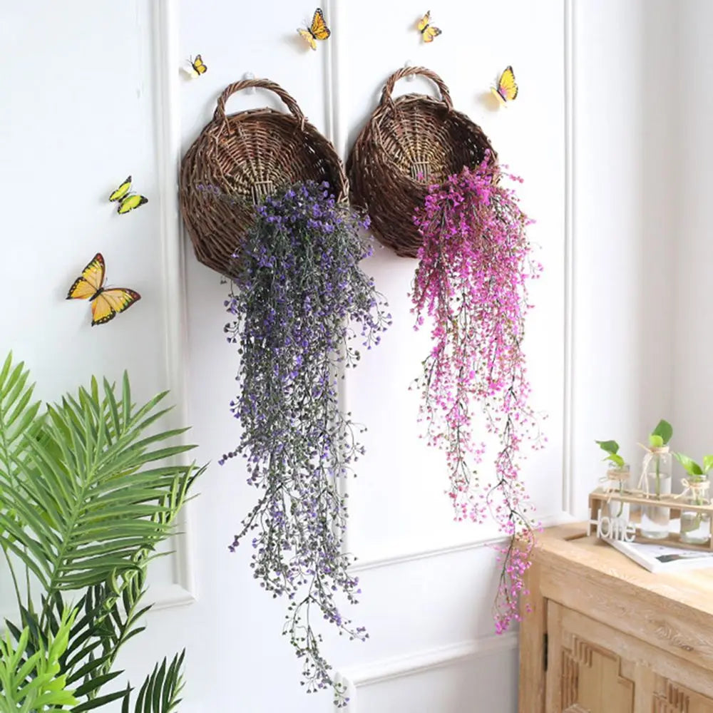 Handmade Wicker Hanging Flower Basket | Wall Planter S/M/L