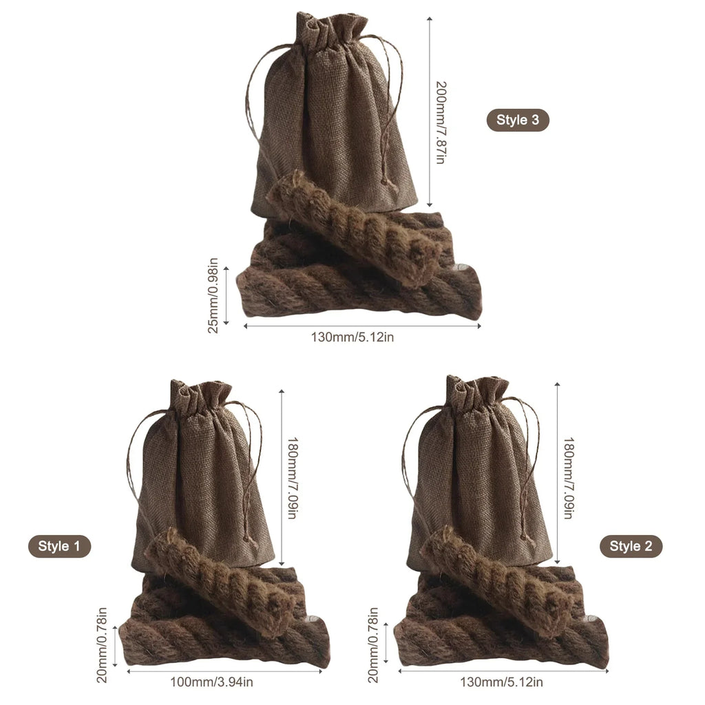Wax-Infused Hemp Rope Fire Starters Kit | 4pc Weatherproof