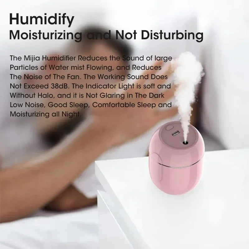 Mini USB Car Humidifier 280ml – Quiet Portable Mist Purifier