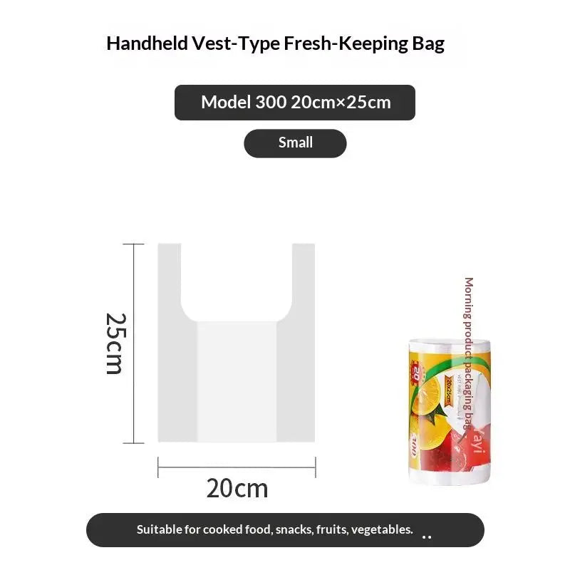 Food Grade PE Food Preservation Bags 200/300/500 Pcs Roll