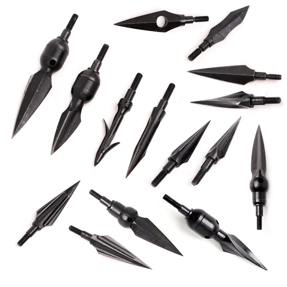 Carbon Steel Arrowheads Archery Broadheads Hunting Arrow Heads Tips