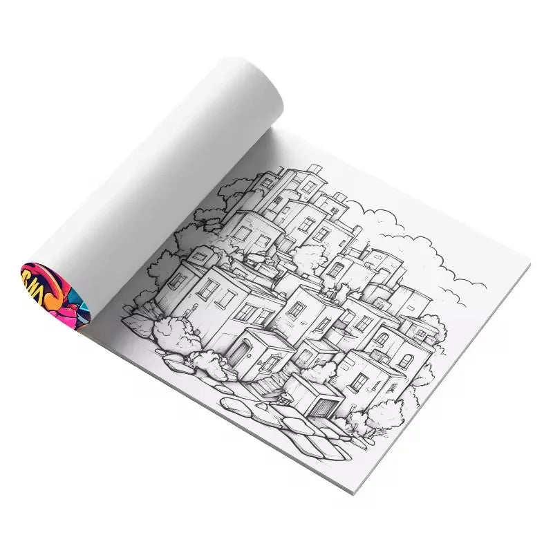 Street Graffiti Colouring Book Adult Picture
