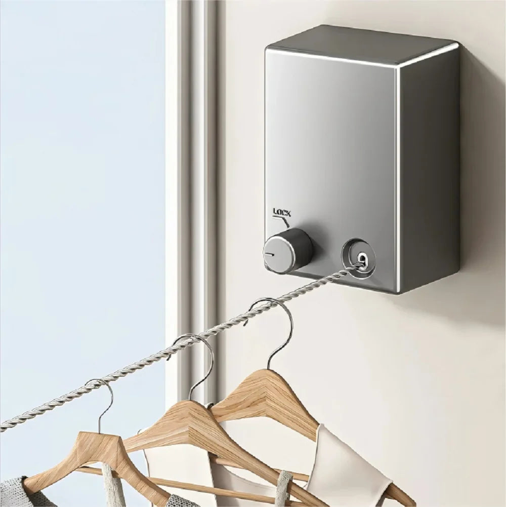 Retractable Clothesline Wall-Mount Space-Saving Drying Rack