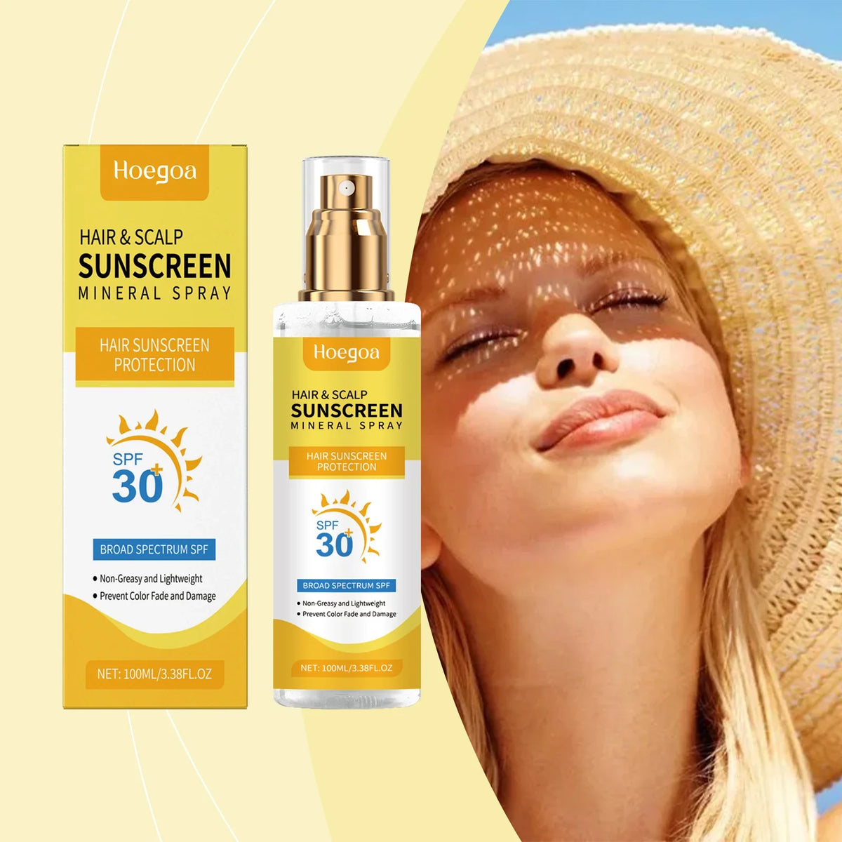HOEGOA Hair & Scalp UV Protection Spray | Color-Safe 100ml