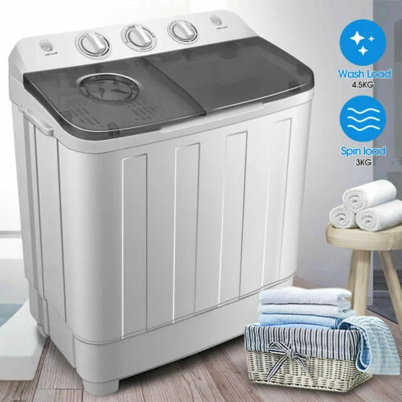 2-in-1 Portable Semi-Auto Washing Machine & Dryer Combo 4.5KG
