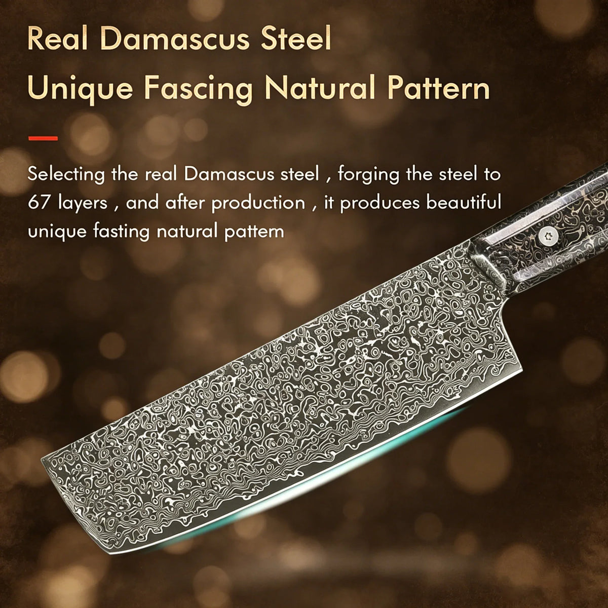 Damascus Steel Meat Cleaver – Sharp Kitchen Chef Knife