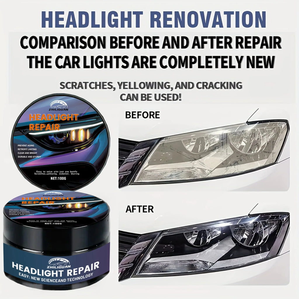Headlight Restoration Kit – Remove Yellowing & Haze | Car Care