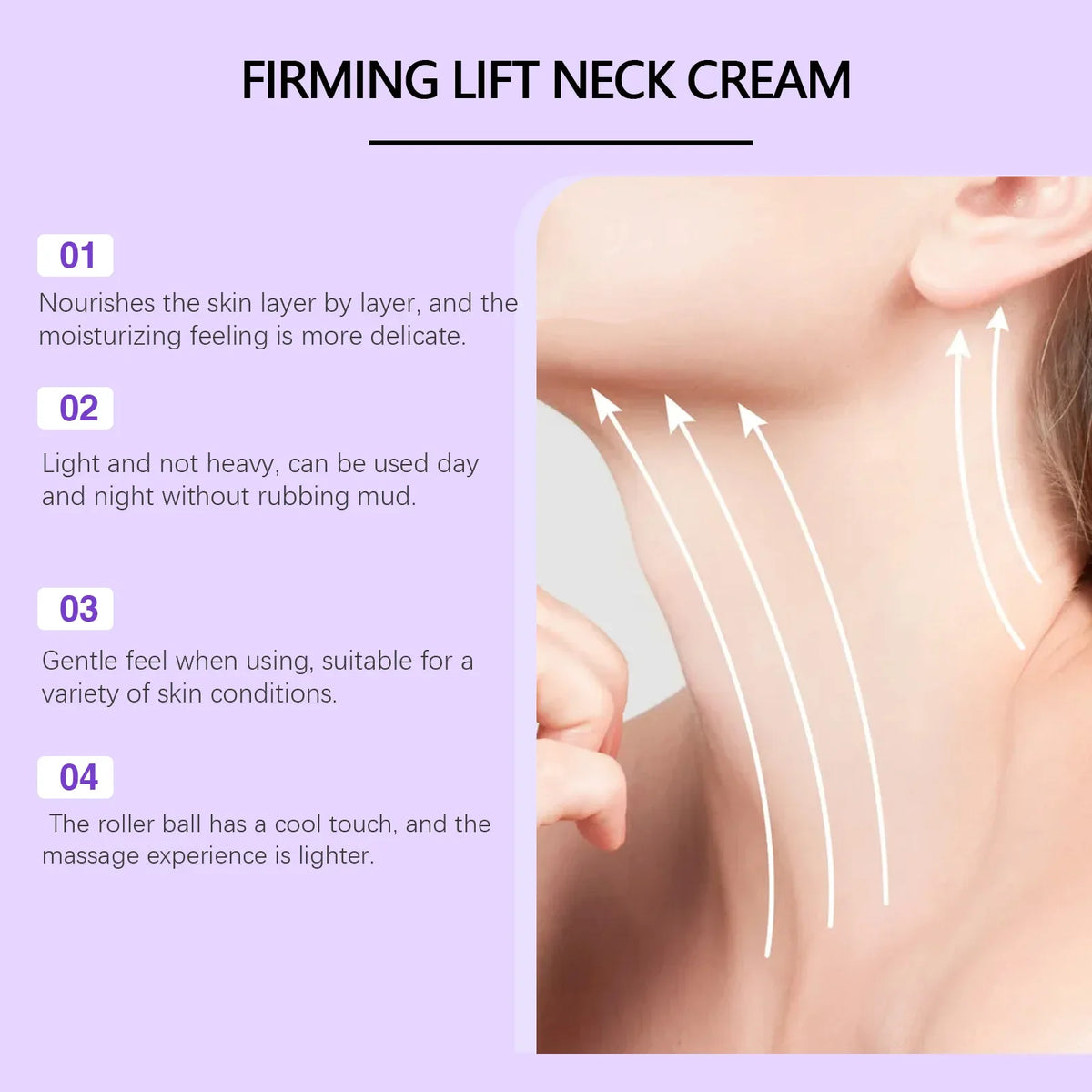Jaysuing Neck Roller Cream Anti-Wrinkle Firming Lifting 120g